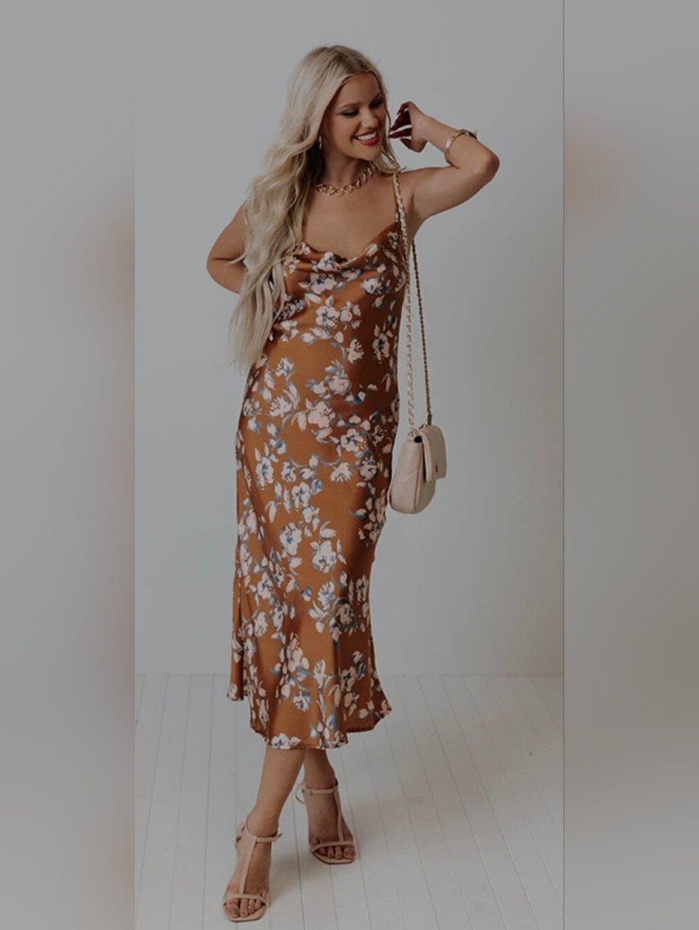 Lovely Day Mustard Yellow Floral Slip Dress
